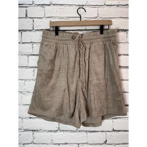 Women's ZENANA Shorts Plus Mocha French Terry Athletic Shorts size 2X NWT